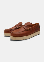 Load image into Gallery viewer, Yogi Rudy II Tumbled Leather Loafer - Chestnut Brown - Angle
