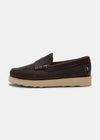 Rudy II Tumbled Leather Loafer - Dark Brown - Side