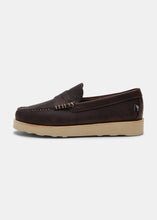 Load image into Gallery viewer, Rudy II Tumbled Leather Loafer - Dark Brown - Side
