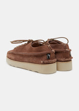 Load image into Gallery viewer, Finn III Womens Suede Shoe On EVA - Taupe - Back
