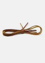 Load image into Gallery viewer, Yogi Leather Laces 150cm - Brown/Yellow - Detail
