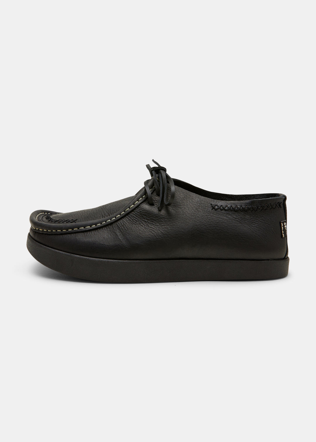 Yogi Willard Stitch Tumbled Leather Shoe - Black - Overview