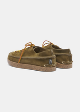Load image into Gallery viewer, Finn Suede Shoe on Negative Heel - Olive
