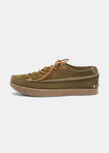 Load image into Gallery viewer, Finn Suede Shoe on Negative Heel - Olive
