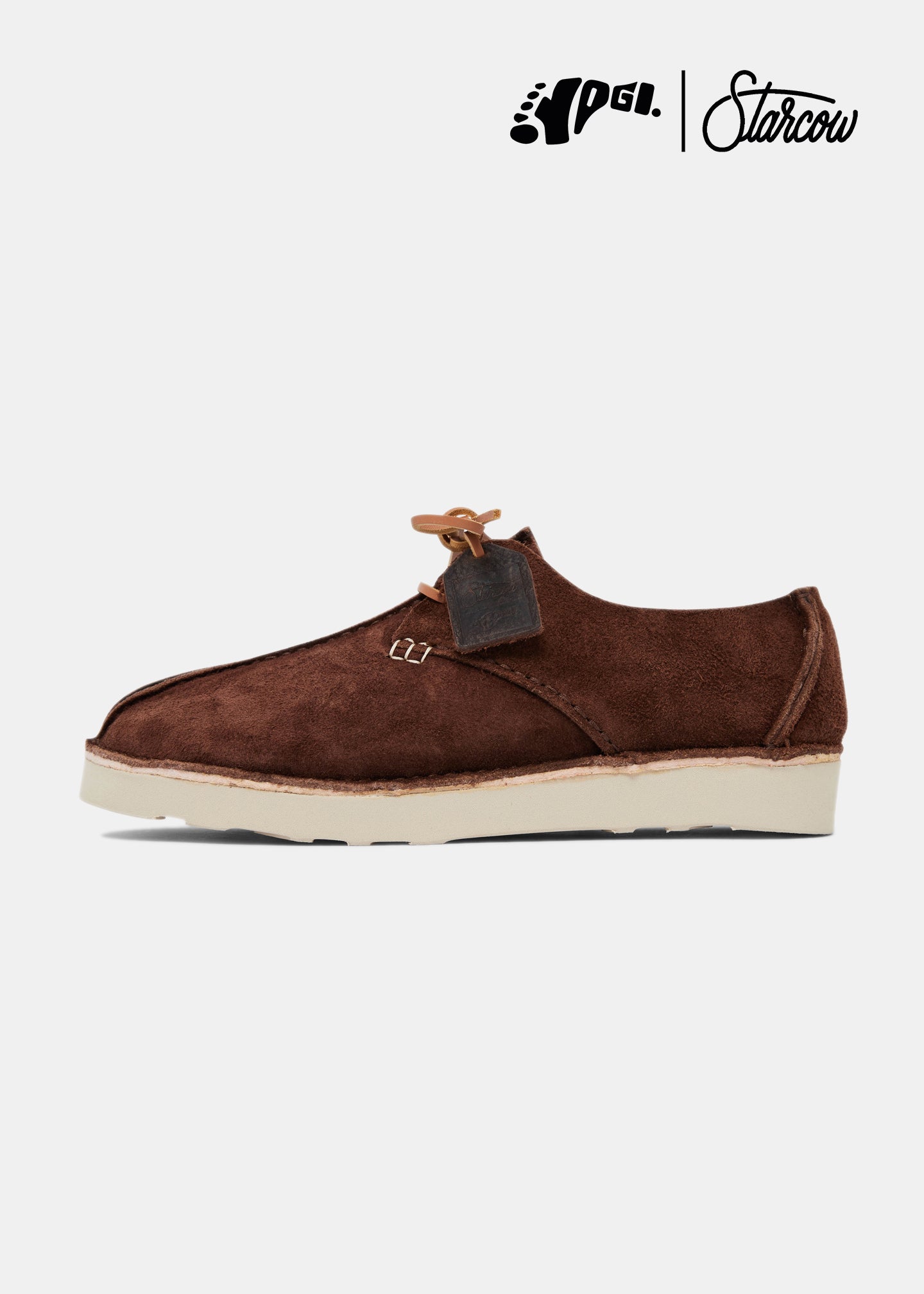 Starcow Caden Centre Seam Reverse Leather Shoe on EVA - Dark Brown