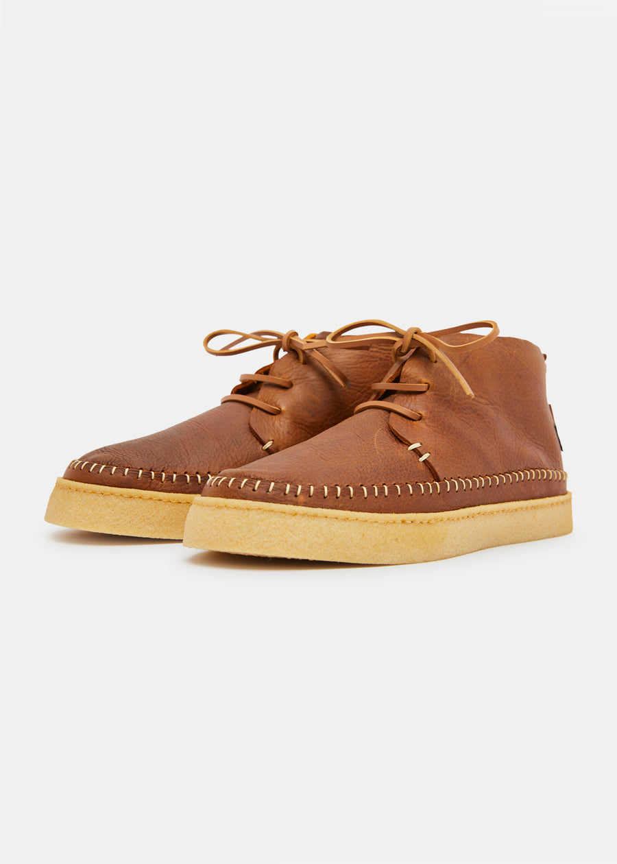 Hitch Tumbled Leather Boot on Crepe - Chestnut Brown