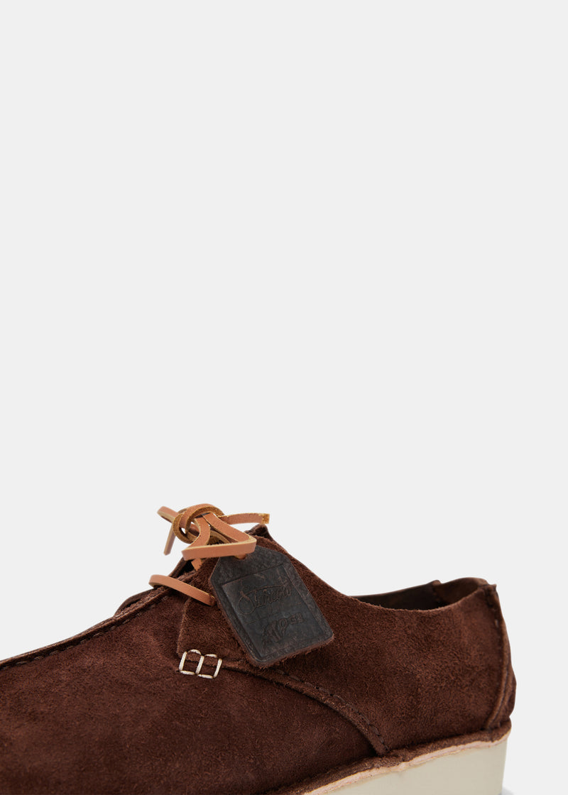 Load image into Gallery viewer, Starcow Caden Centre Seam Reverse Leather Shoe on EVA - Dark Brown
