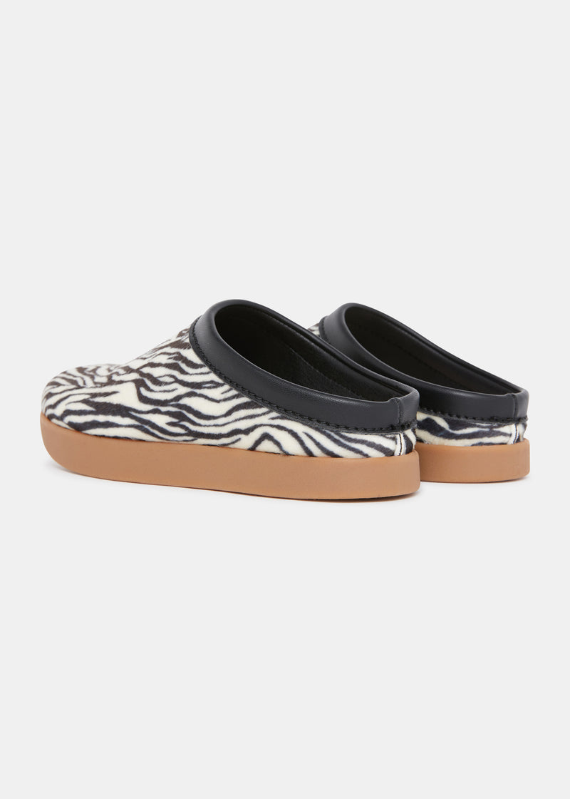 Load image into Gallery viewer, Floyd Animal Print Womens Mule On Negative Heel - Zebra
