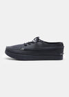 Yogi Finn II Leather Shoe On Negative Heel - Black Mono - Side