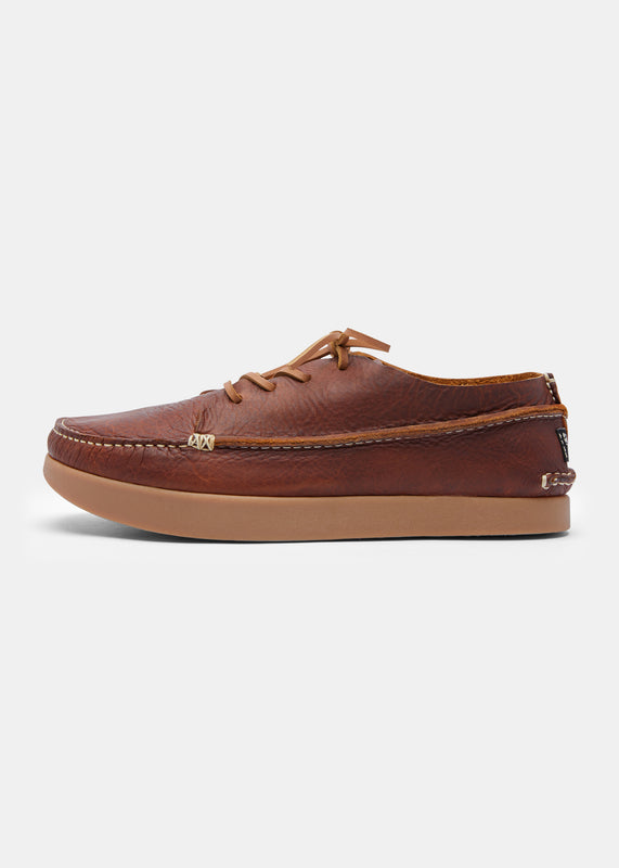 Yogi Finn II Leather Shoe On Negative Heel - Chestnut Brown - Side