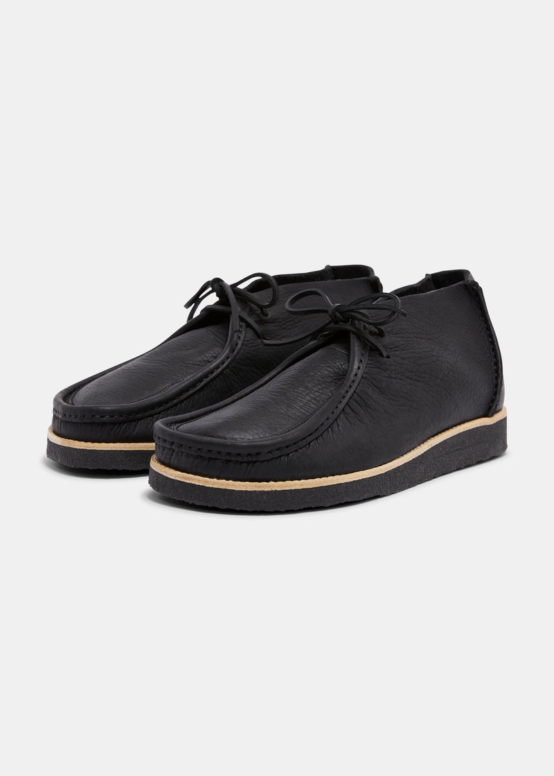 Load image into Gallery viewer, Torres Leather Chukka Boot On Crepe - Black Mono
