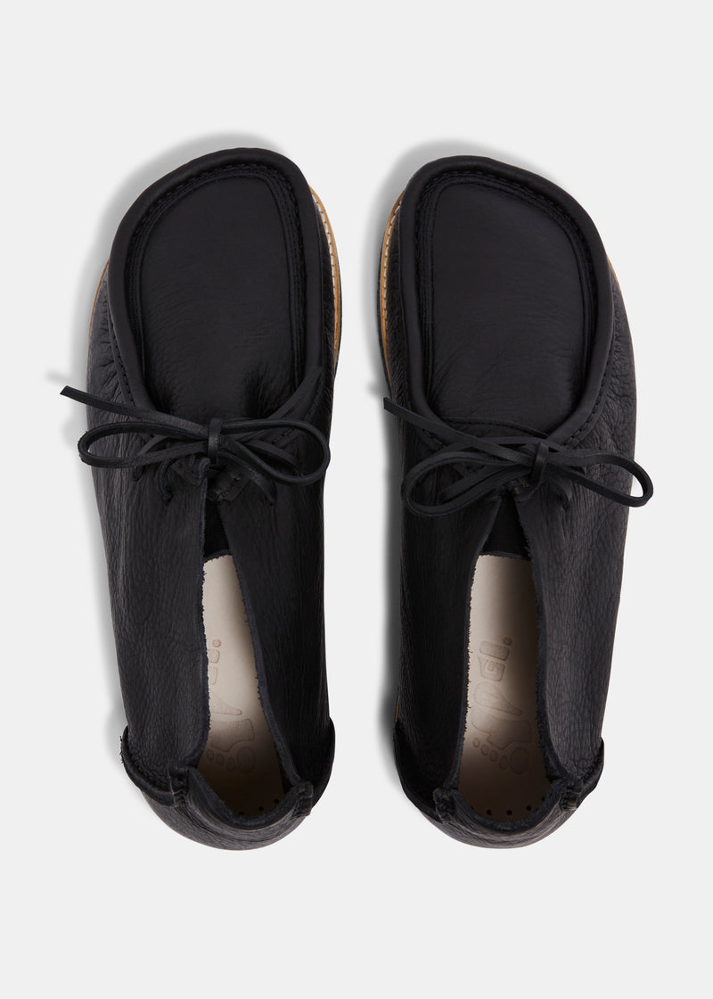 Load image into Gallery viewer, Torres Leather Chukka Boot On Crepe - Black Mono
