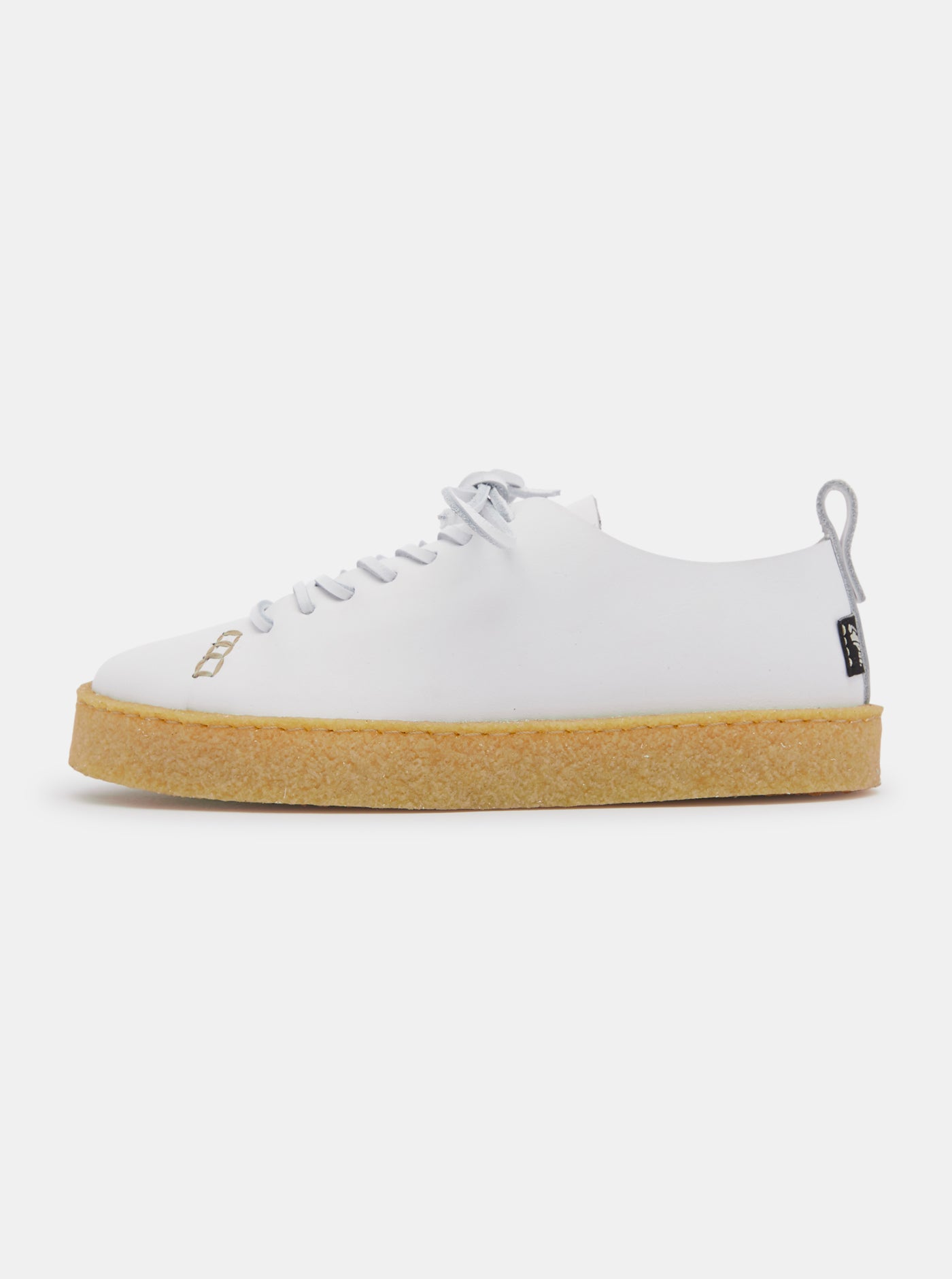 Rufus Womens Leather Cupsole Shoe - White