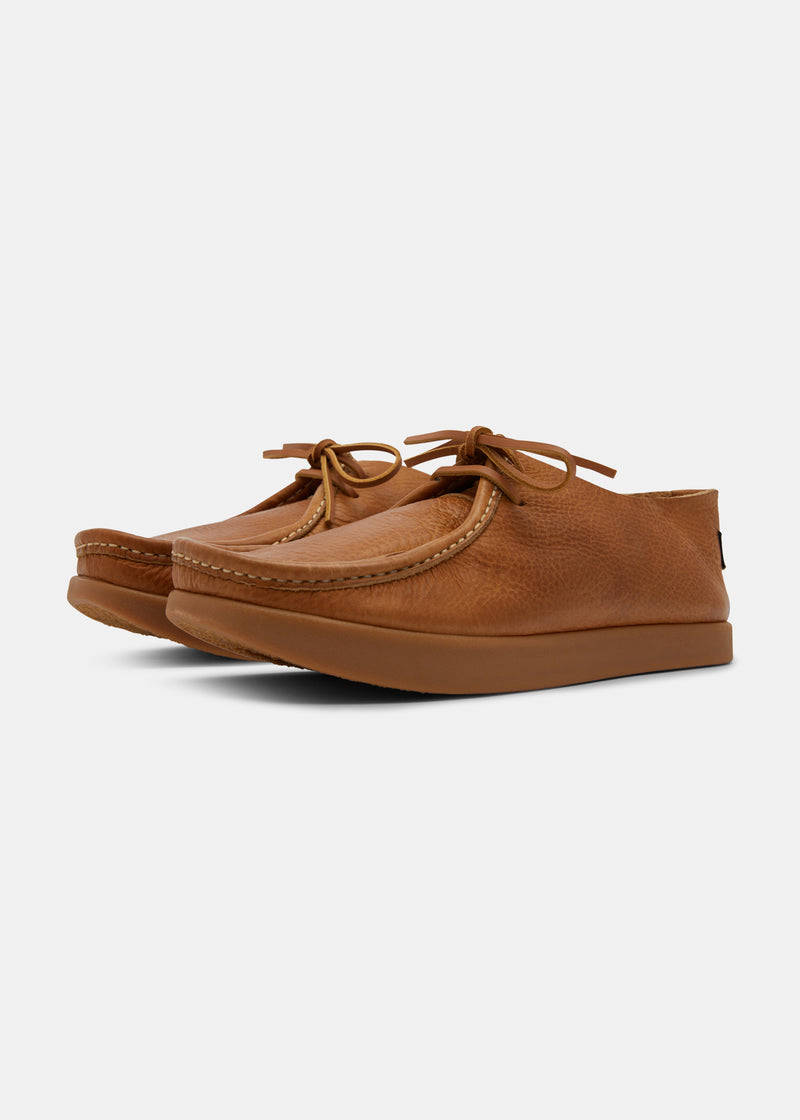 Willard Tumbled Leather Shoe on Negative Heel Tan Yogi Footwear