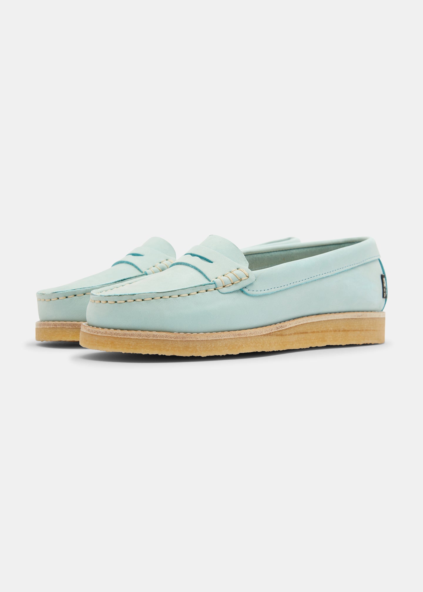 Baby blue loafers womens on sale
