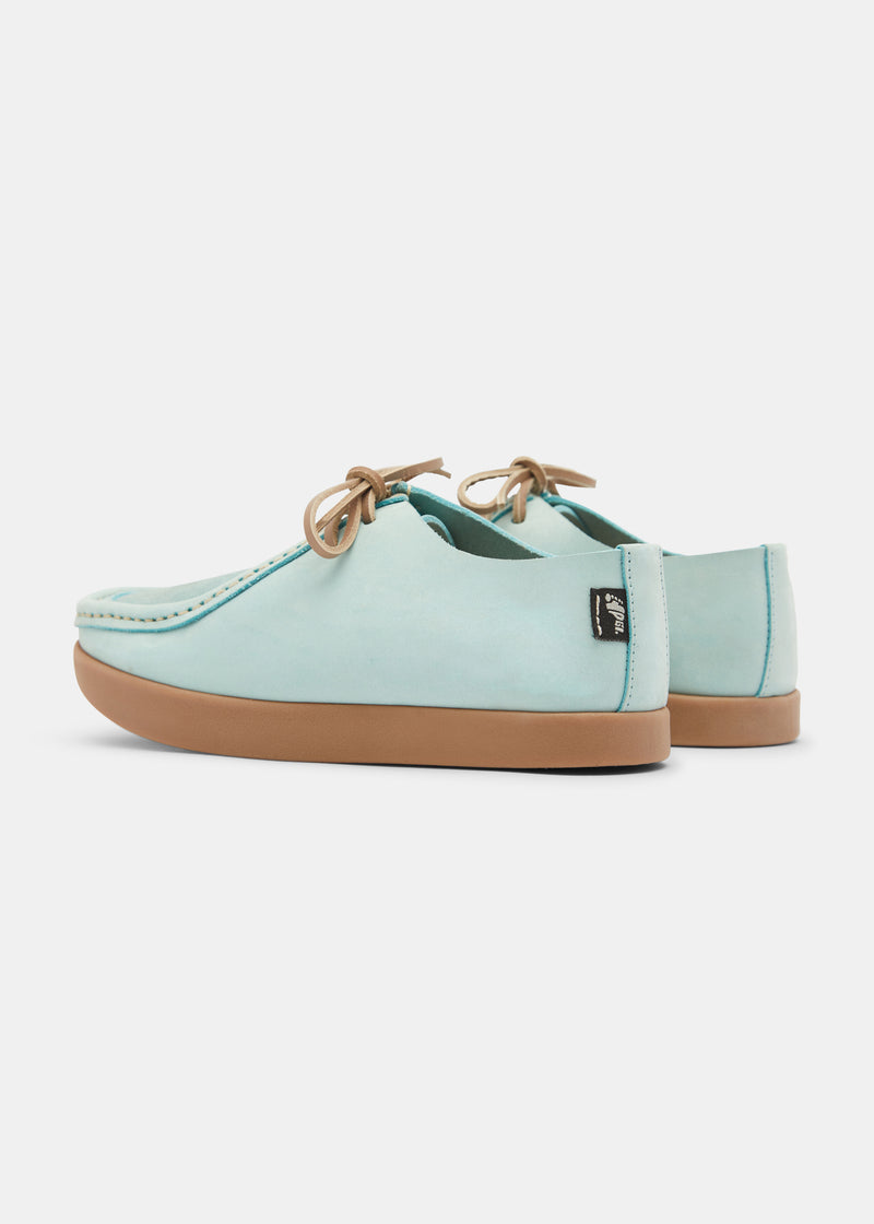 Load image into Gallery viewer, Willard Womens Nubuck Shoe on Negative Heel - Light Blue
