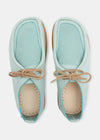 Willard Womens Nubuck Shoe on Negative Heel - Light Blue