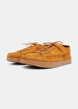 Load image into Gallery viewer, Yogi Finn Reverse Lace Up Shoe On Negative Heel - Chestnut Brown - Angle
