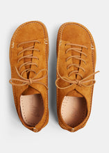 Load image into Gallery viewer, Yogi Finn Reverse Lace Up Shoe On Negative Heel - Chestnut Brown - Above
