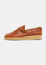 Load image into Gallery viewer, Yogi Corso Leather Buckle Monk Shoe On Crepe - Chestnut Brown - Side
