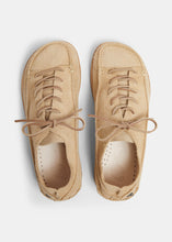 Load image into Gallery viewer, Yogi Finn Suede Lace Up Shoe On Crepe - Sand - Above
