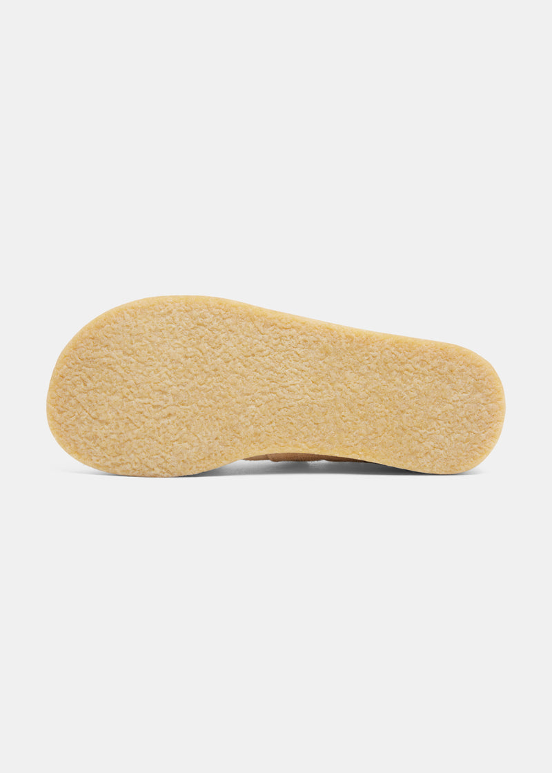 Load image into Gallery viewer, Corso Suede Buckle Monk Shoe On Crepe - Hairy Sand
