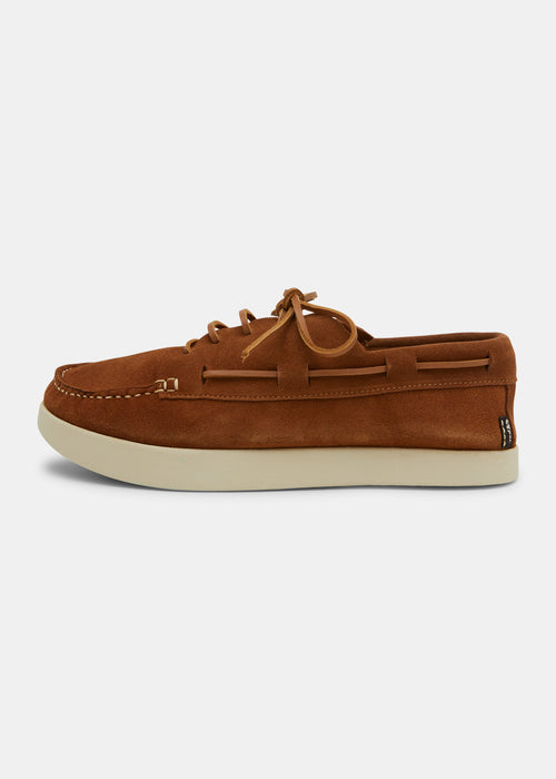 Yogi Olson Suede Boat Shoe - Cola Brown - Side