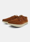 Yogi Olson Suede Boat Shoe - Cola Brown - Angle