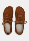 Yogi Olson Suede Boat Shoe - Cola Brown - Above
