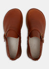 Yogi Corso Leather Buckle Monk Shoe On Crepe - Burnt Orange - Above