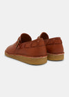 Yogi Corso Leather Buckle Monk Shoe On Crepe - Burnt Orange - Back