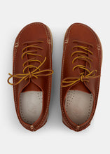 Load image into Gallery viewer, Yogi Finn Leather Lace Up Shoe On Crepe - Burnt Orange - Above
