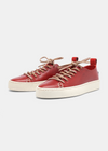 Reefer Womens Leather Cupsole Shoe - Scarlet